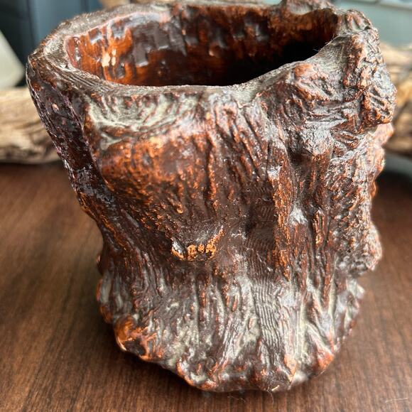 Vintage Matchless Candle Holder Sculpted Clay Tree Face 1975 Jason Christoble - Picture 3 of 8